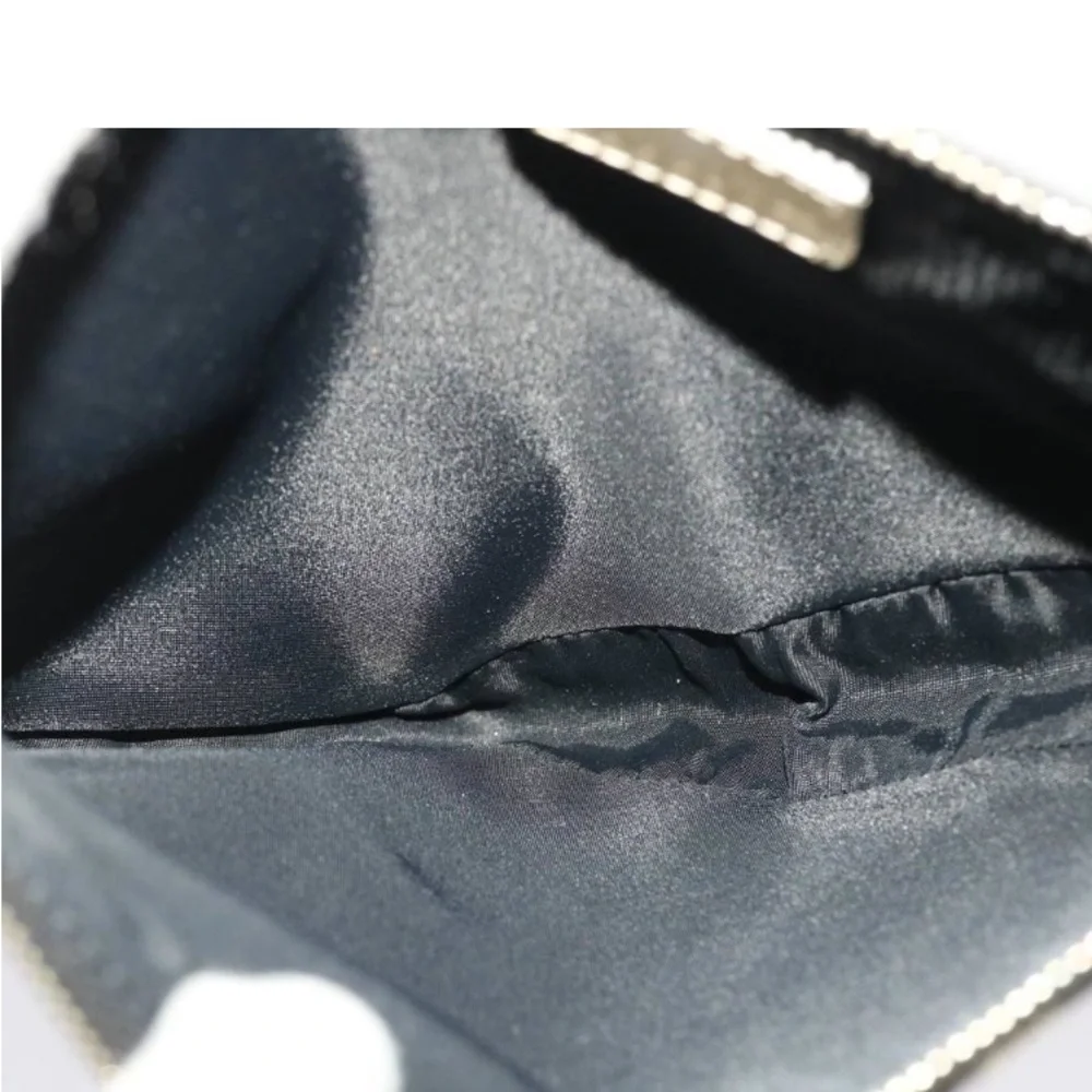 CHRISTIAN DIOR TROTTER Canvas Saddle Pouch Black/ White PREOWNED - Picture 11 of 16